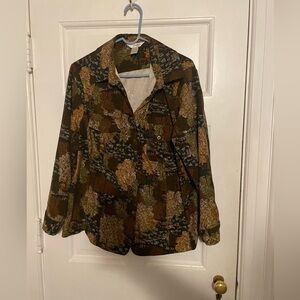 Foliage inspired button blouse
